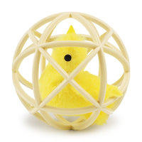 HKM-6243261 Interactive Simulation Sounding Plastic Sepak Takraw Toy for Cats - 10cm
