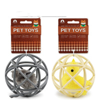 HKM-6243261 Interactive Simulation Sounding Plastic Sepak Takraw Toy for Cats - 10cm