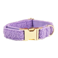 HKM-6243901 Purple Four-Piece Small Dog Accessories Set: Collar, Leash, Bow, and Vest