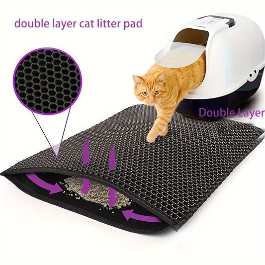 HKM-6244285 Double-Layer Anti-Splash EVA Cat Litter Mat in Multiple Colors and Sizes