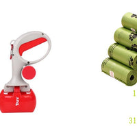 HKM-6244669 2-in-1 Portable Pet Toilet Picker with Curved Grip & Garbage Bags