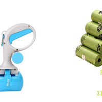 HKM-6244669 2-in-1 Portable Pet Toilet Picker with Curved Grip & Garbage Bags