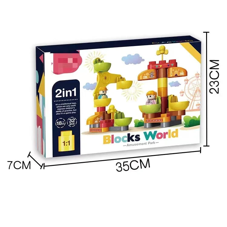 HKM-624531 Interactive 38-Piece Colorful Building Blocks for Creative Early Education