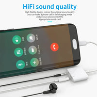HKM-624595 USB-C to 3.5mm Audio Jack Adapter with Charging Function for Compatible Devices