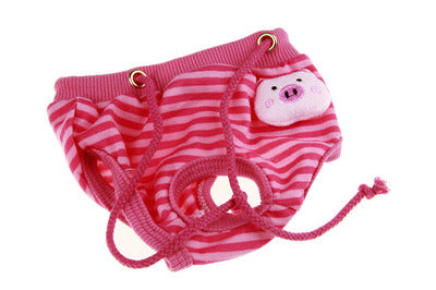 HKM-6246589 Reusable Cotton Dog Diaper Pants for Female Pets - Sizes S-XL