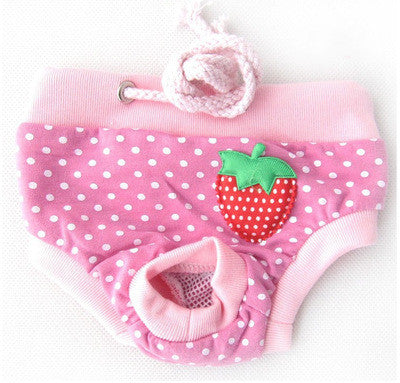 HKM-6246589 Reusable Cotton Dog Diaper Pants for Female Pets - Sizes S-XL