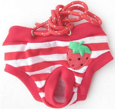 HKM-6246589 Reusable Cotton Dog Diaper Pants for Female Pets - Sizes S-XL