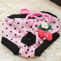 HKM-6246589 Reusable Cotton Dog Diaper Pants for Female Pets - Sizes S-XL