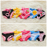 HKM-6246589 Reusable Cotton Dog Diaper Pants for Female Pets - Sizes S-XL