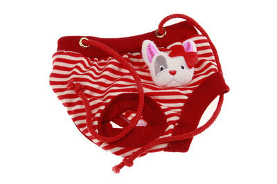HKM-6246589 Reusable Cotton Dog Diaper Pants for Female Pets - Sizes S-XL