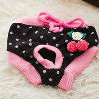 HKM-6246589 Reusable Cotton Dog Diaper Pants for Female Pets - Sizes S-XL