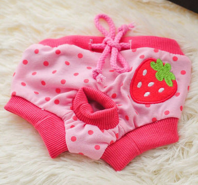 HKM-6246589 Reusable Cotton Dog Diaper Pants for Female Pets - Sizes S-XL