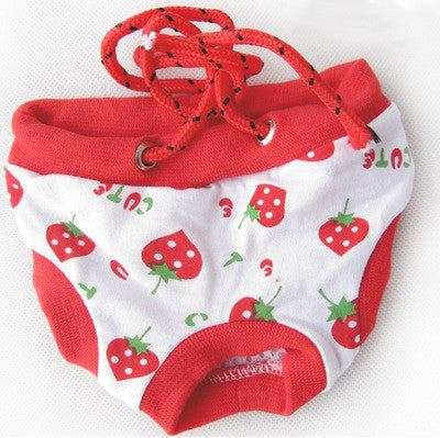 HKM-6246589 Reusable Cotton Dog Diaper Pants for Female Pets - Sizes S-XL