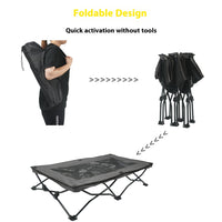 HKM-6246845 Double Layer Fabric Large Foldable Pet Bed - Soft, Cozy Design for Medium to Large Dogs