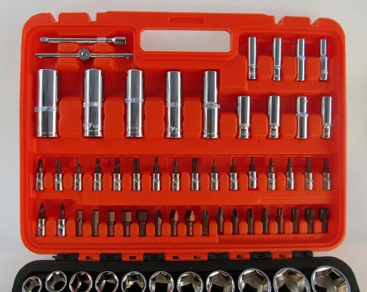 HKM-624723 108-Piece Auto Repair Tool Set with Socket Wrenches and Accessories