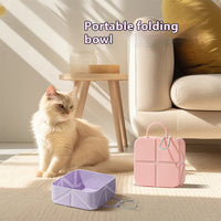 HKM-6248381 Folding Pet Outing Bowl for Dogs and Cats - Silicone, 500ml in Various Colors