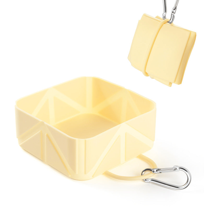 HKM-6248381 Folding Pet Outing Bowl for Dogs and Cats - Silicone, 500ml in Various Colors