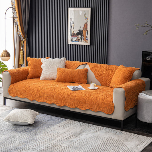 HKM-624915 All-Season Chenille Anti-Skid Sofa Towel Cover for Three-Seat Sofas in Various Colors and Sizes