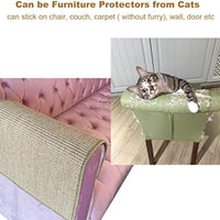 HKM-6249661 Sisal Cat Scratch Pad with Adhesive Hook Tape - Durable Scratching Surface for Indoor Cats