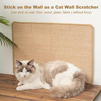 HKM-6249661 Sisal Cat Scratch Pad with Adhesive Hook Tape - Durable Scratching Surface for Indoor Cats