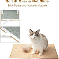 HKM-6249661 Sisal Cat Scratch Pad with Adhesive Hook Tape - Durable Scratching Surface for Indoor Cats