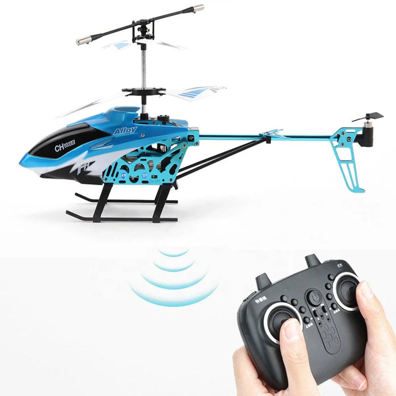 HKM-625107 2CH Alloy Remote Control Helicopter Toy for Indoor and Outdoor Use, Electric Powered, Beginner Friendly