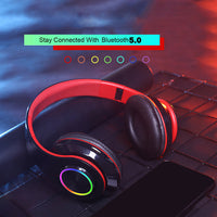 HKM-625171 Foldable Bluetooth Earphones with 40mm Subwoofer, Soft Protein Leather Cushions, and Hands-Free Calling