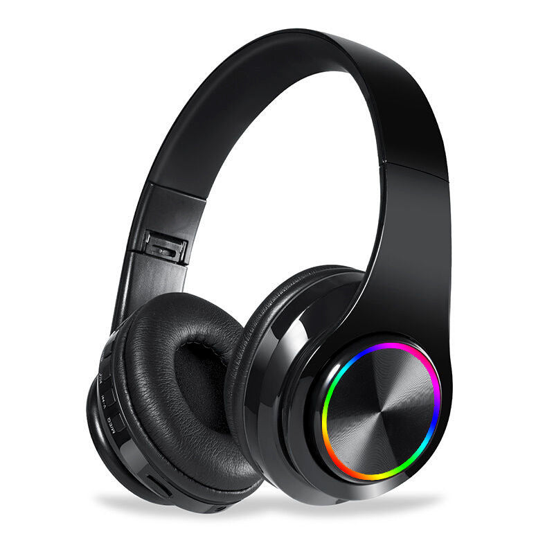 HKM-625171 Foldable Bluetooth Earphones with 40mm Subwoofer, Soft Protein Leather Cushions, and Hands-Free Calling