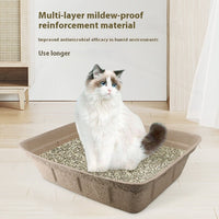 HKM-6251965 Eco-Friendly Disposable Cat Litter Box - Waterproof & Degradable, Multiple Sizes Available