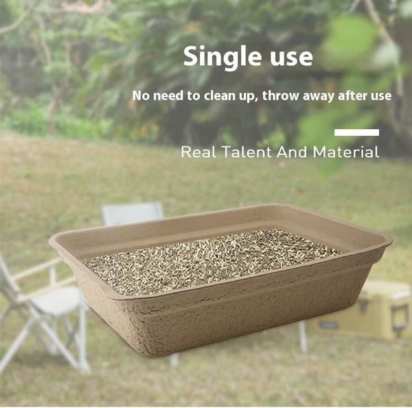 HKM-6251965 Eco-Friendly Disposable Cat Litter Box - Waterproof & Degradable, Multiple Sizes Available