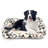 HKM-6252221 Dachshund Print Square Pet Nest with Soft Cotton Cushion for Dogs
