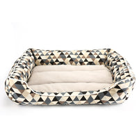 HKM-6252221 Dachshund Print Square Pet Nest with Soft Cotton Cushion for Dogs