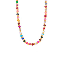HKM-625235 Gold Plated Coffee Bean Chain Natural Stone Green Red Agate Beads Chokers Necklace Jewelry for Women
