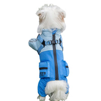 HKM-6252733 Reflective Waterproof Outdoor Jumpsuit for Small and Medium Dogs with Built-in Harness
