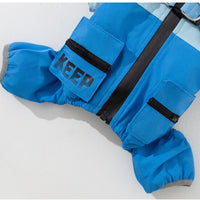 HKM-6252733 Reflective Waterproof Outdoor Jumpsuit for Small and Medium Dogs with Built-in Harness