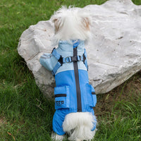 HKM-6252733 Reflective Waterproof Outdoor Jumpsuit for Small and Medium Dogs with Built-in Harness