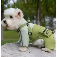 HKM-6252733 Reflective Waterproof Outdoor Jumpsuit for Small and Medium Dogs with Built-in Harness