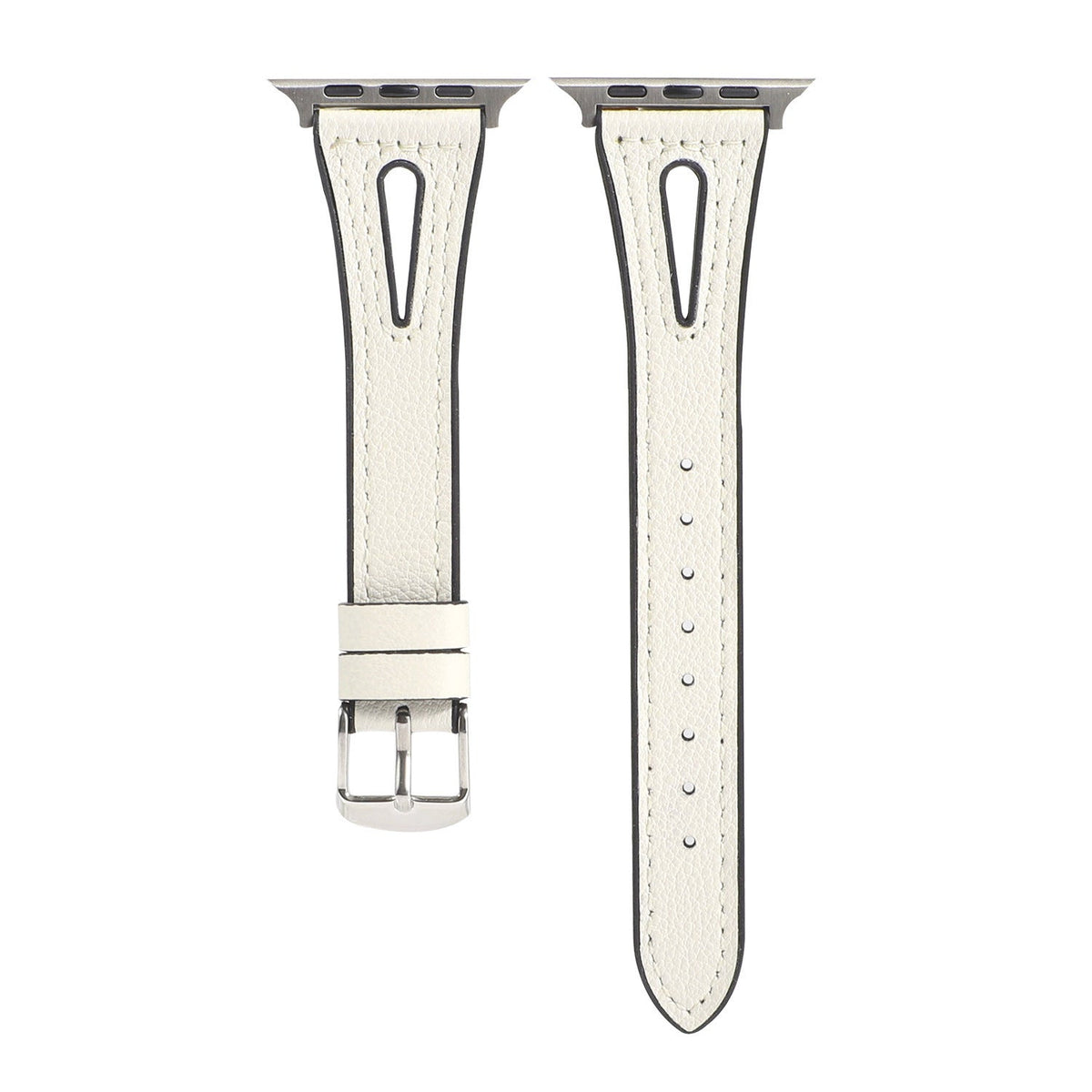 HKM-625363 22mm Silicone and Genuine Leather Watch Strap for Iwatch 1-6 SE - Multiple Colors Available