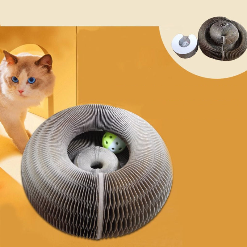 HKM-6254141 Corrugated Foldable Cat Nest for Playtime - 24x24x10cm