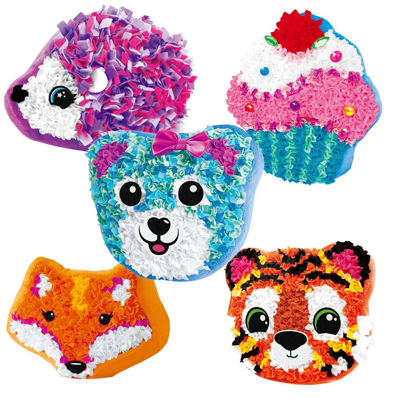 HKM-625427 DIY Creative Plush Pillow Making Kit for Kids Ages 2-13, Soft Stuffed Animal Craft Toy
