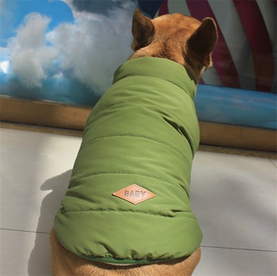 HKM-6254525 Watermelon Red, Army Green & Navy Cotton Dog Coat - French Coat Sand Vest Fashion for Pets