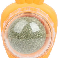 HKM-6255421 Carrot Shape Catnip Balls for Teeth Cleaning - Self-Adhesive Catnip Toys for Indoor Cats