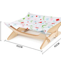 HKM-6255549 Wooden Cat Hammock - Stylish Pet Bed for Comfort and Relaxation