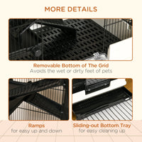 HKM-6257597 6-Tier Rolling Small Animal Cage with Spacious Living Area for Rabbits and Other Small Pets