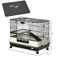 HKM-6257597 6-Tier Rolling Small Animal Cage with Spacious Living Area for Rabbits and Other Small Pets