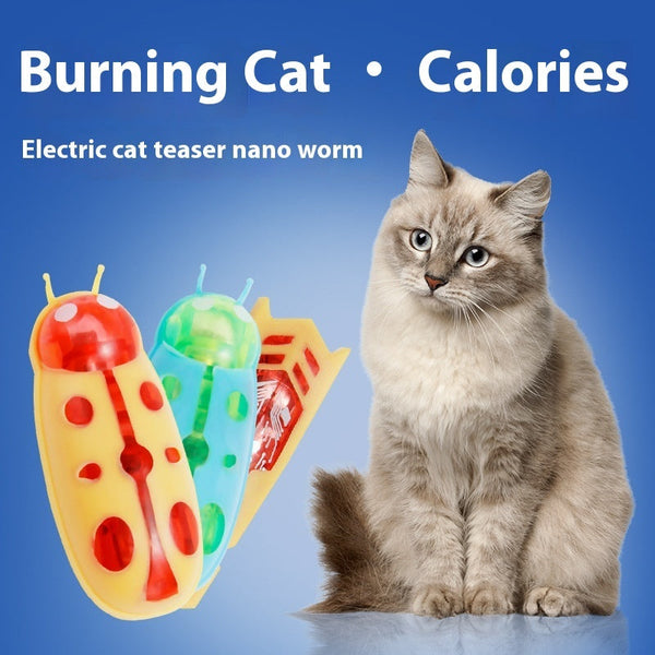 HKM-6258749 Miniature Cat Teaser Toy - Electric Jumping Insects in Fun Styles