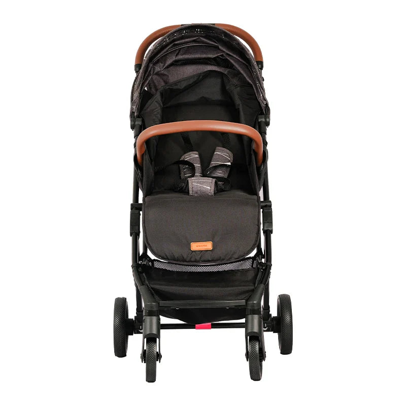 HKM-625875 6-Wheel Stroller with EVA Wheels, Foot Covers, and Mother Bag for Newborns