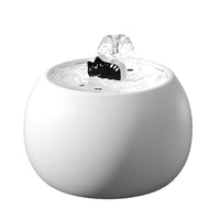 HKM-6259773 Ceramic Cartoon Kitty Pet Water Fountain - White & Black Options Available