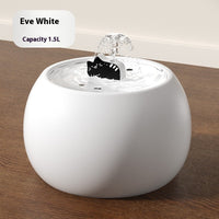 HKM-6259773 Ceramic Cartoon Kitty Pet Water Fountain - White & Black Options Available
