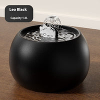 HKM-6259773 Ceramic Cartoon Kitty Pet Water Fountain - White & Black Options Available